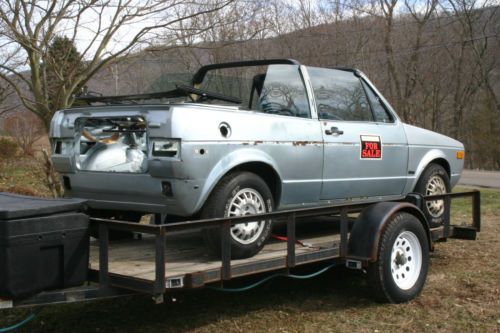1981 volkswagen rabbit convertible for parts minor rust nice dash shock towers