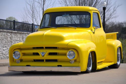 1953 ford f100 street rod truck, f-1, fatman chassis, air ride, zz4 crate engine