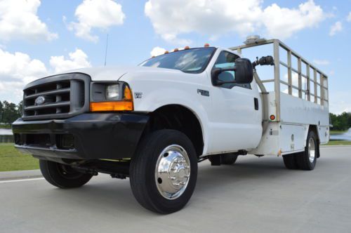 1999 ford f-450 7.3l diesel 12ft. aluminum flatbed  liftgate pto 6 speed