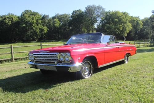 1962 red chevrolet impala ss super sport convertible