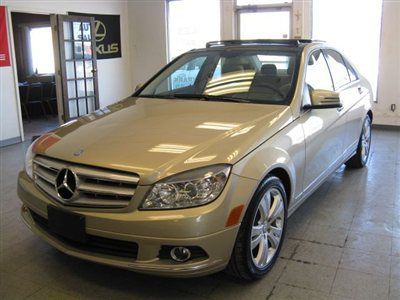 2010 mercedes c300 4matic**panoramic roof**25k factory warranty htd lthr $23495