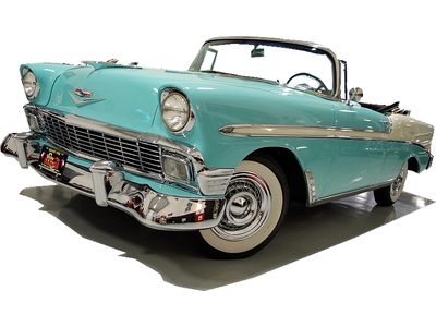 Hard to find 56 chevy convertible v8 auto nice color combination great cruiser