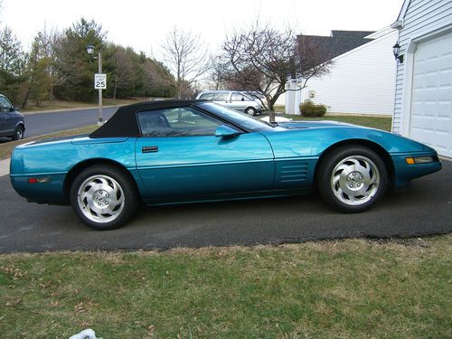 1993 corvette convertible-16,000 original miles-teal blue-flawless
