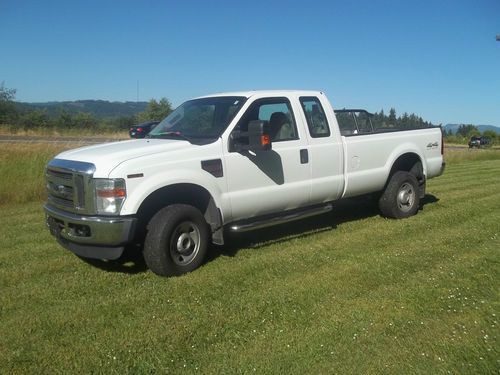 Supercab 4x4 4wd white super duty long bed tan interior government vehicle