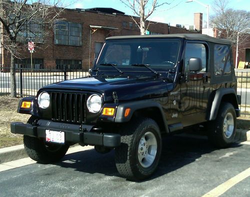 2003 jeep wrangler  sport utility 2-door 4.0l, 42000 miles, black &amp; dark khaki
