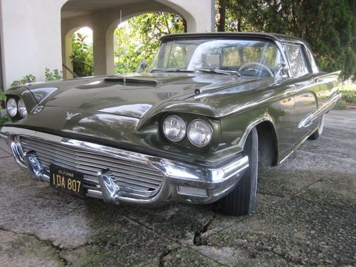 1959 ford thunderbird, black plate california car