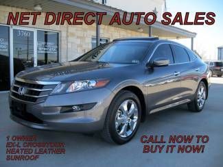 10 honda crosstour ex-l heated leather sunroof 43k miles 1 owner net direct auto