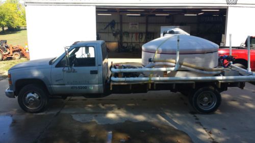 1997 chevy c34 3500 dually gas 454 water truck with 2 3&#034; pumps