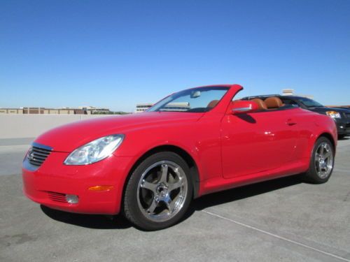2002 red v8 automatic leather navigation miles:58k convertible