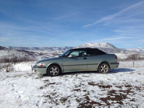2001 saab 9.3l  se-convertible, &#034;sea mist green&#034;, 2nd owner, only 71k, colorado