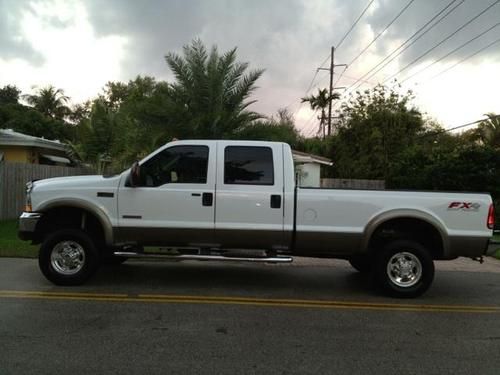 2004 ford f-350 super duty lariat crew cab long bed white 4-door 6.0l 4x4