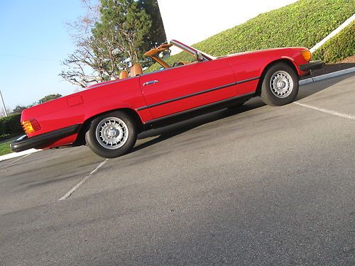 1976 mercedes convertible 450sl red/tan marvelous condition runs perfectly