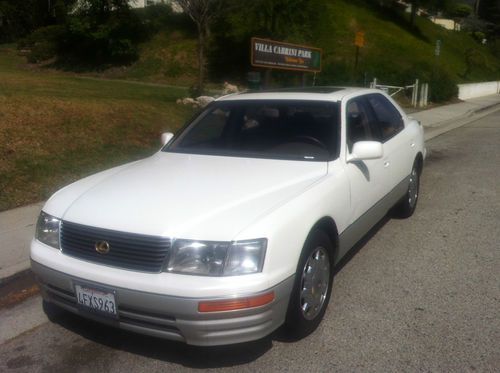 1996 lexus ls400 white w/tan leather interior clean title fully loaded car