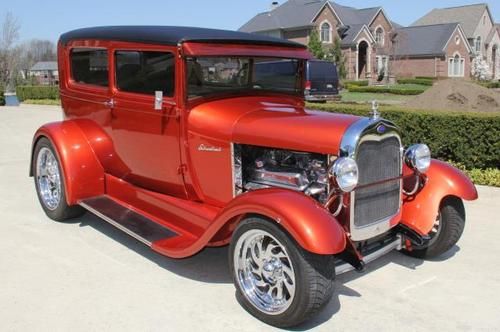 1929 ford model a sedan steel street rod 4 wheel disc custom hot