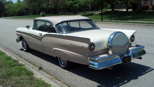 1957 ford fairlane 500 show car, 2dr hardtop, continental kit, fender skirts