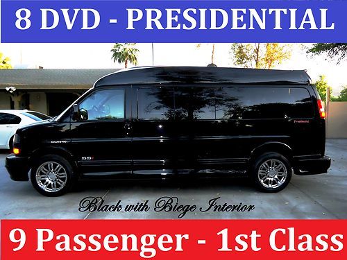 Blu ray- 8 dvd theater presidential, 29" tv , 9 passenger custom conversion van,