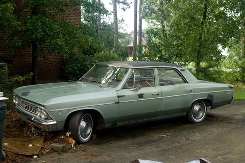 1966 chevelle 300 deluxe sedan w/230 straight six engine 52,964 original miles