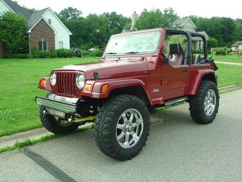 1999 jeep wrangler custom 350 chevy short block v8 clean 4x4 auto convertible lr