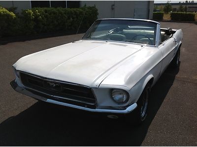 1967 mustang convertible - no reserve - running driving project - power top