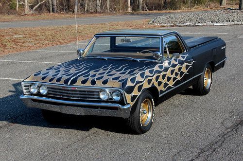 Old school hot rod style 1967 el camino #'s matching 283 ps p/disc a/c sweet!