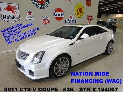 2011 cts-v coupe,automatic,sunroof,nav,htd/cool lth,polish whls,53k,we finance!!