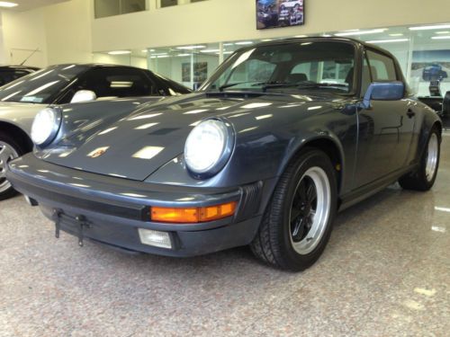 1989 porsche 911 targa in immaculate condition.  blue with blue leather interior