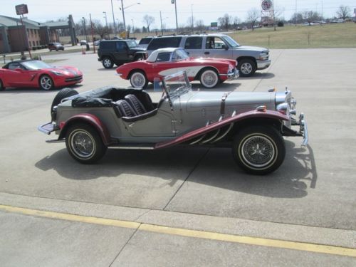 1929 mercedes benz roadster replica!! tan/maroon!! 4-cylinder/auto!!