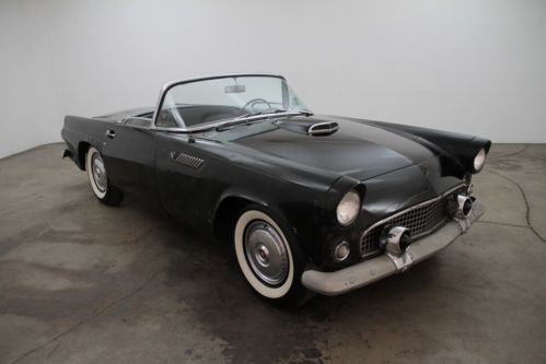 1955 ford thunderbird, black, porthole hardtop, same owner, lots of potential
