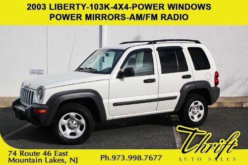 2003 jeep liberty-103k-4x4-power windows-power mirrors-am/fm radio-