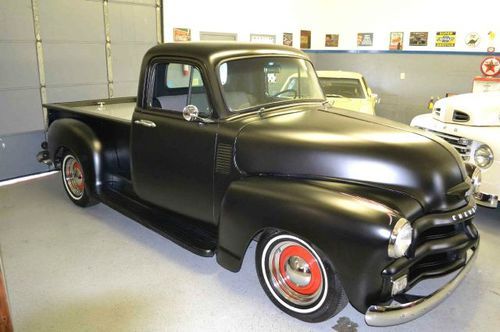 1955 chevrolet first series truck, hot rod black cold a/c p/s, pb