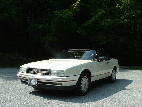 No reserve - 1990 caddy allante convertible, 108k, pearl white, black leather