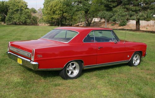 1966 chevrolet nova ss (super sport) real red/red with the real "118" ss vin
