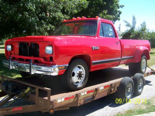 1985 dodge d350 ram 3500 regular cab dually pickup 5.9l v-8 california 1 ton red