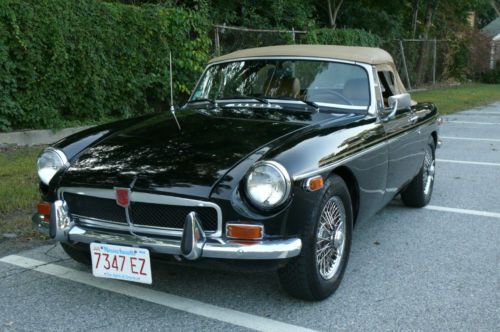 1973 mgb roadster convertible chrome bumpers great driver