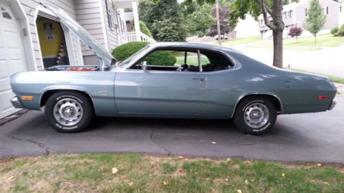 *1972 plymouth duster 340, #&#039;s matching, buildsheet, dealer invoice, rare color*
