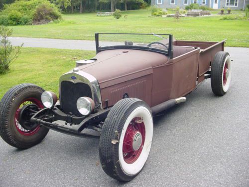 Old school 1930 ford hot rod roadster pickup truck steel other rat 32 lowboy 29