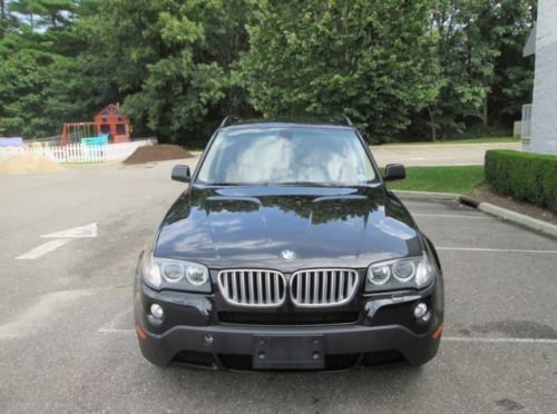 08 bmw x3 4x4 navigation gps black leather moonroof heated seats low miles