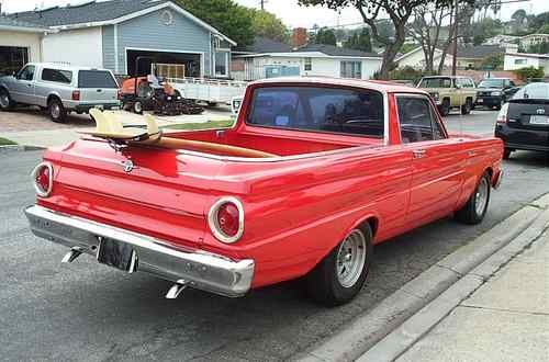 1964 ford ranchero disk brakes, 5.0, 4-speed auto,new porsche red paint,