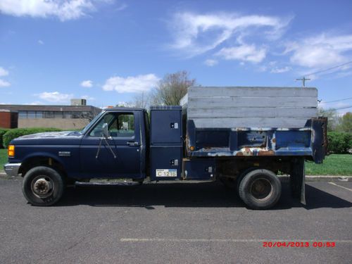 Dump truck f350 runs great reliable work horse cheap no reserve tool boxes