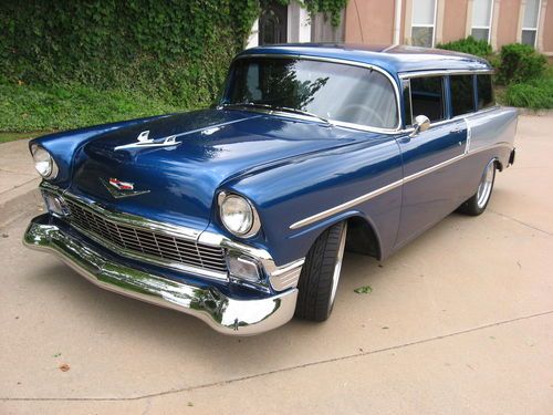 56 chevy 2door wagon resto mod,new chassis,502,700r4,9",must sell