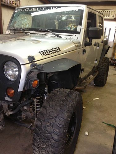 2012 jeep wrangler unlimted lifted salvage repairable rockcrawler
