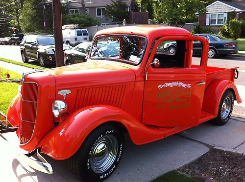 1936 ford pick up truck orange