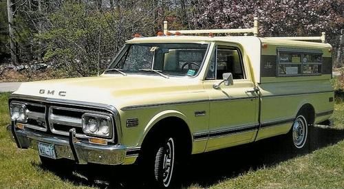 Antique pickup truck - 1972 gmc 1500 sierra truck - excellent condition - yellow
