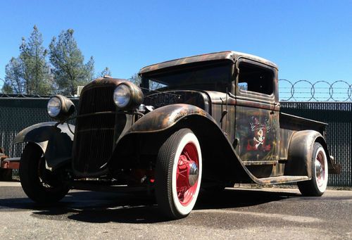 1934, ford, truck, hot rod, flat head, v8