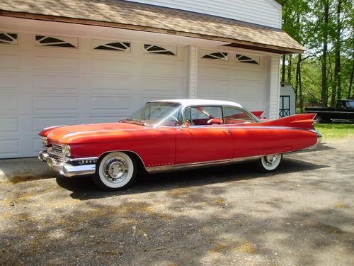 Cadillac 1959 eldorado seville factory red unrestored car