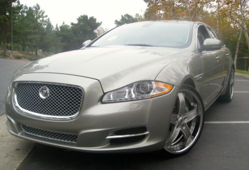 2011 jaguar xj l sedan 4-door 5.0l low miles silver over tan perfect