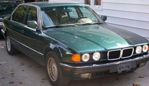 1993 bmw 740il forest green/tan leather