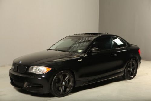 2008 bmw 135i coupe m-sport 6-speed sunroof leather wood xenons black alloys !