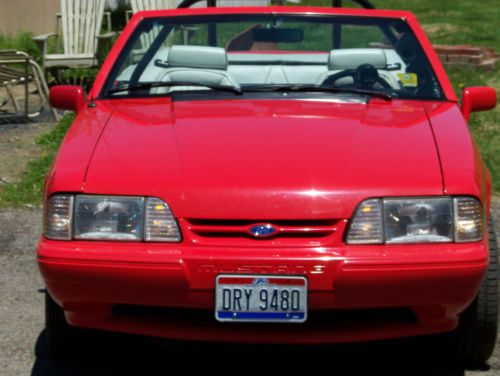 1992 ford mustang vibrant red convertible 347