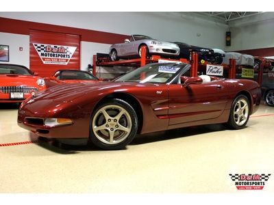 2003 corvette 50th anniversary red convertible 11k automatic 1sc pkg heads up